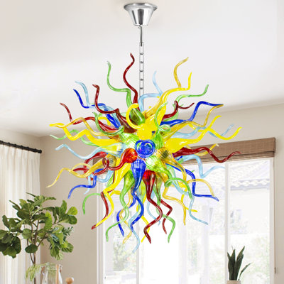 Multicolor Contemporary Art Glass Pendant Hanging Light