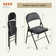 Marky Vinyl Padded Stackable Folding Chair Set for Office, Conference Room