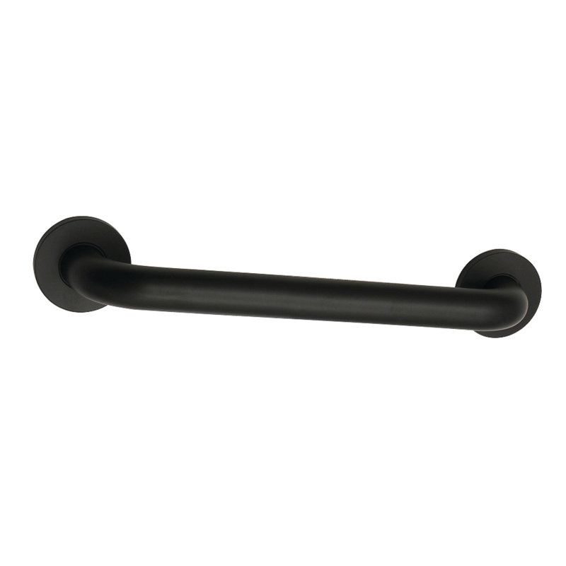 Kingston Brass Meridian 1-1/4 Inch O.D Grab Bar, Matte Black, 2.81" H x 18.81" L