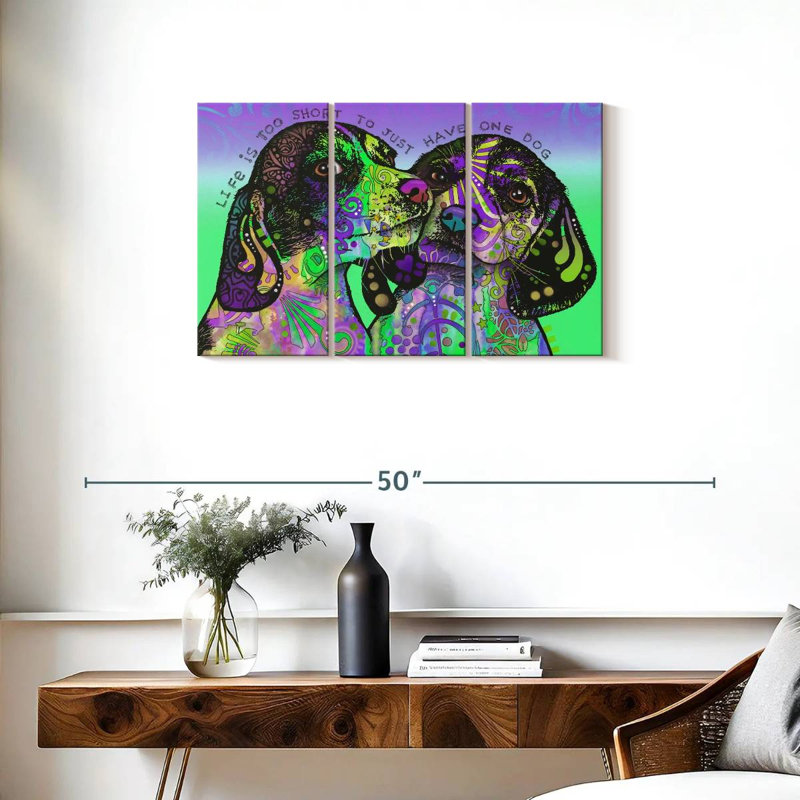 Brampt Life Is Too Short, 20" H x 33" W