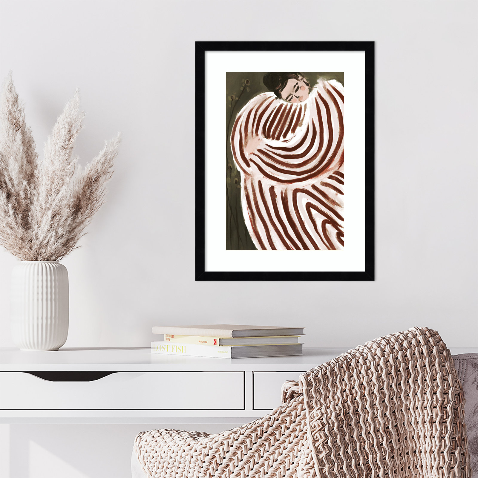Galya "Sleeping Princess" Print, 21" H x 16" W, Black 