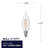 4.5 Watt 40 Watt Equivalent, CA10 LED Dimmable Light Bulb, (2700K) E12/Candelabra Base