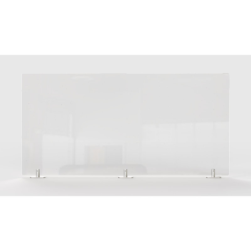 Panneau d’intimité de bureau transparent à 1 panneau Gand, H 30 po x l 48 po, Vis