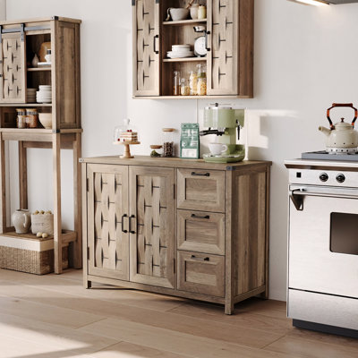 Buffet 43 "avec tiroirs, tablettes et portes