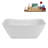 59" Streamline Soaking Freestanding Tub and Tray With Internal Drain-112235452