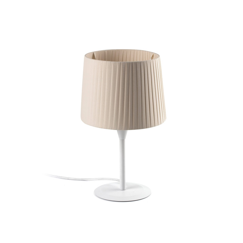 Mini lampe de table Samba, Blanc, Beige, H 17,5 po x l 8,5 po x P 8,5 po