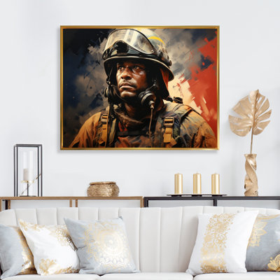Portrait de pompier III - reproduction sur toile