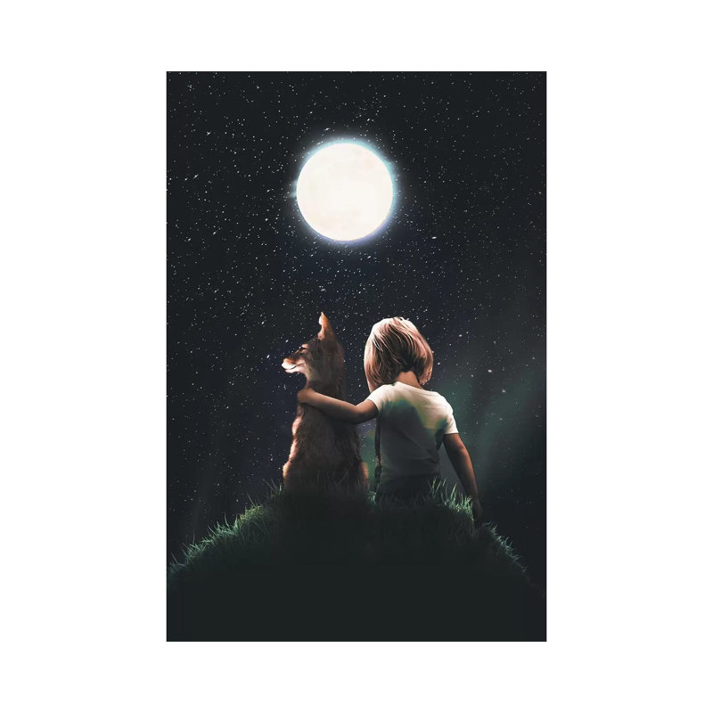 Fox Little Prince 1 Piece Wrapped Canvas Wall Art, 20.32 cm H x 30.48 cm W