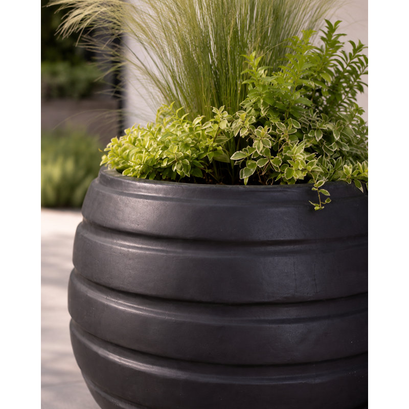 Pot à fleurs 25 po Metropole - Gris anthracite