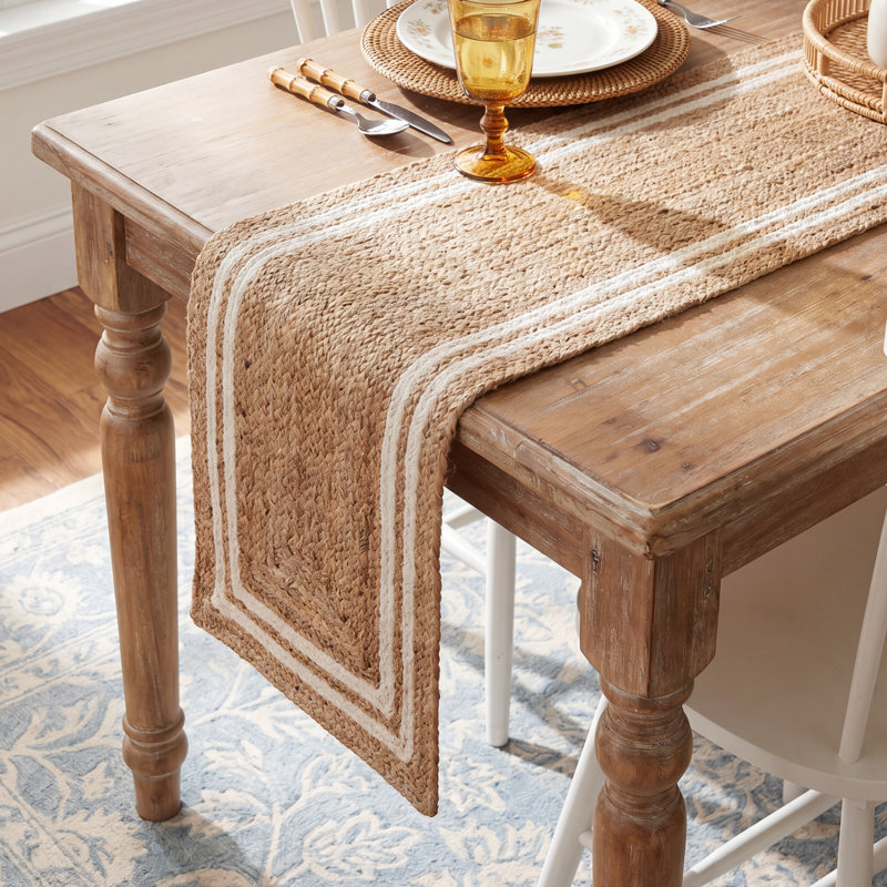Miruna Bordered Jute Table Runner