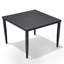 Table de salle à manger d'extérieur 40 po x 40 po avec pieds fuselés et trou pour parasol