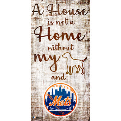 MLB Team «A House is Not a Home Sign», art textuel sur bois