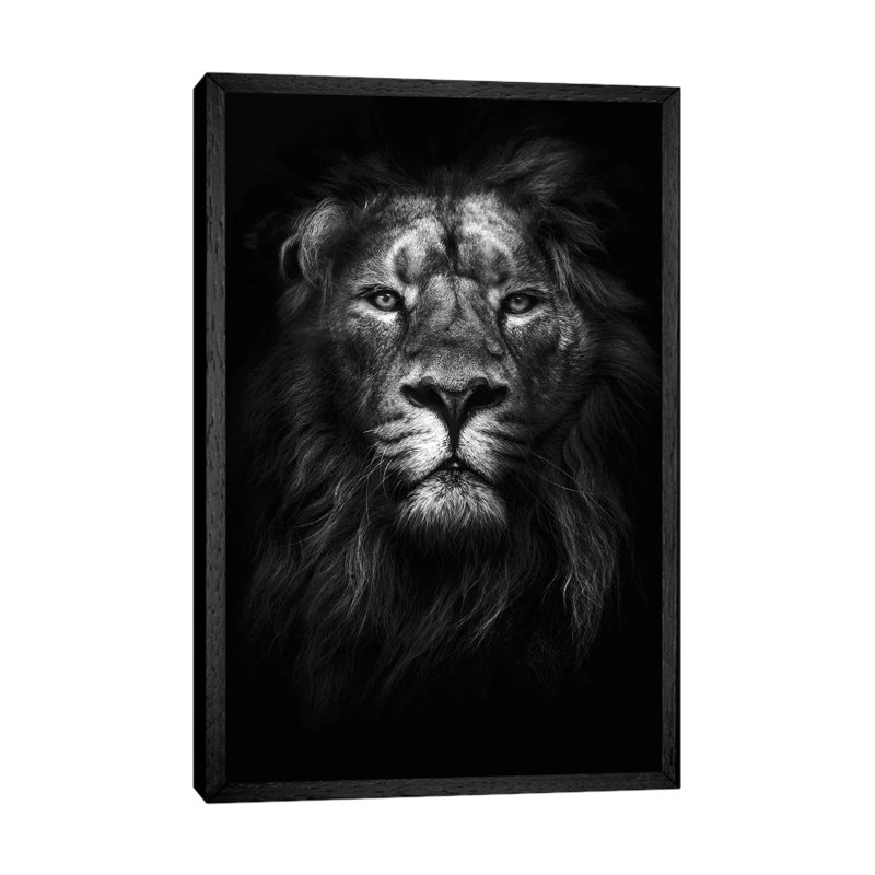 King Of Kings - Print on Canvas, 101.6cm H x 66.04cm W x 3.81cm D, Black Framed