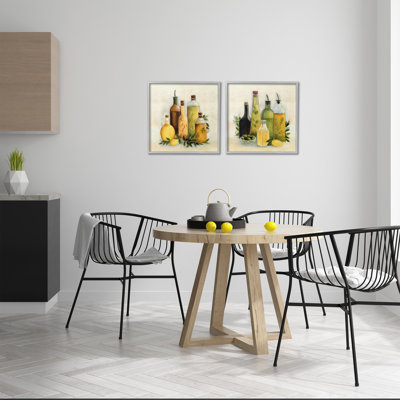 «Italian Kitchen Kitchen Oils», ensemble de 2 impressions encadrées par Marilyn Dunlap