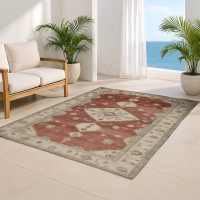 Tapis intérieur et extérieur brun Overdyed