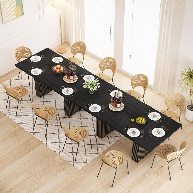 Table de salle à manger 78 po, Noir