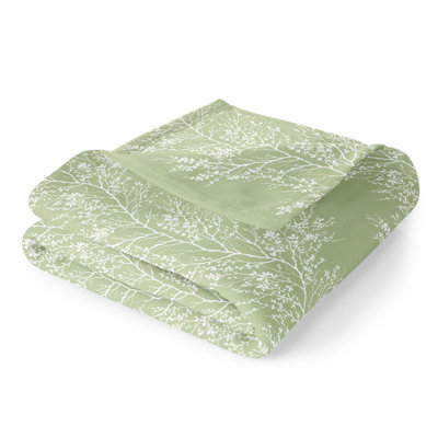 Ultra Soft Oversized Plush Foliage Throw Blanket