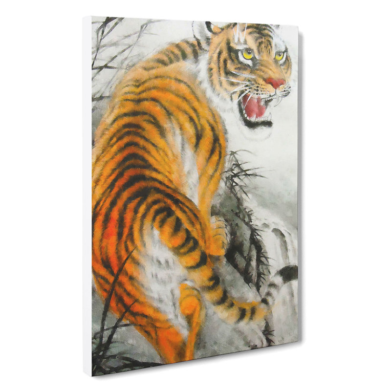 Oriental Tiger Vol.2 - Wrapped Canvas Painting, 76cm H x 50cm W x 3cm D
