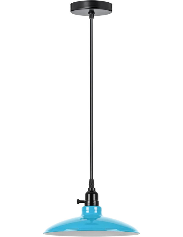 1 - Light Single Pendant, Light Blue