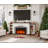 78" Electric Fireplace With Mantel, Tv Stand For Tvs Up To 90 Inch, Farmhouse Entertainment Center With Storage,30'' Fireplace Insert Heater For Living Room
