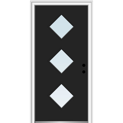 Porte d’entrée pré-raccrochée en acier Spotlight