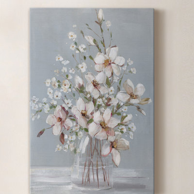 Magnolia Romance - peinture sur toile tendue