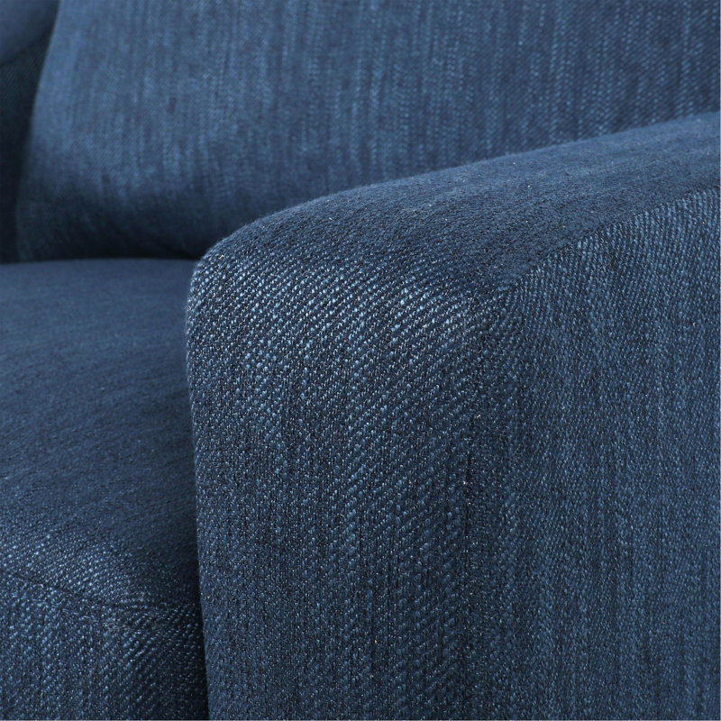 Upholstered Club Chair-Blue