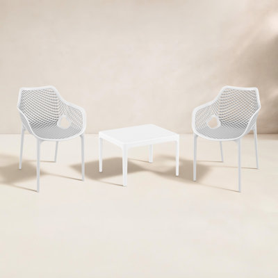 Farrah 2-Person Stackable Plastic Patio Seating Set