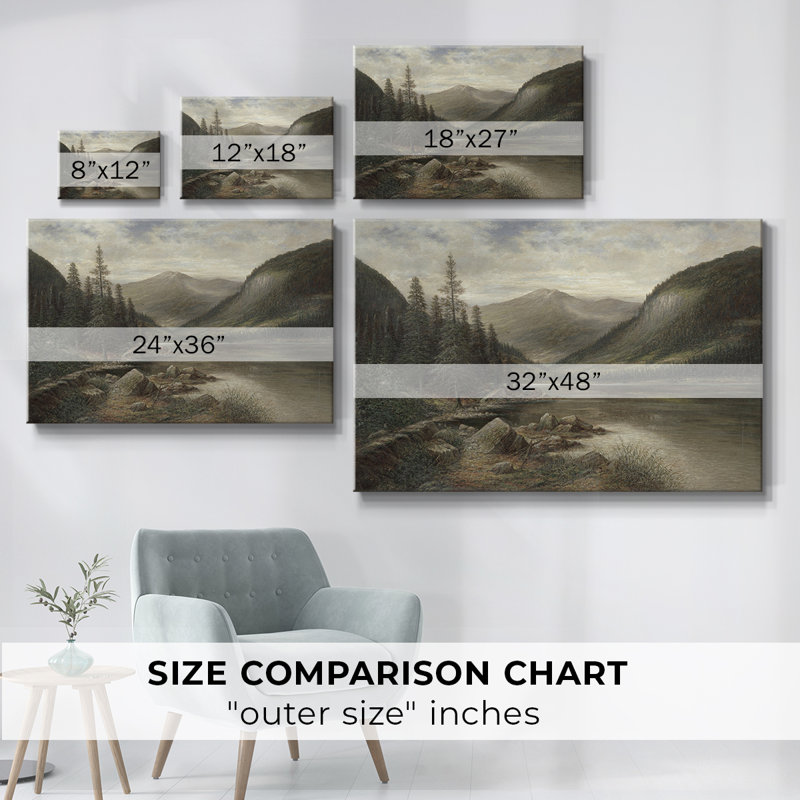 Paysage rétro - CDIL, H 41 po x l 61 po x P 1,5 po, Toile tendue