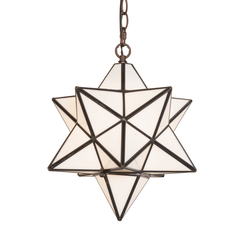 12" Wide Moravian Star Pendant, White, 16" H x 12" W x 12" D