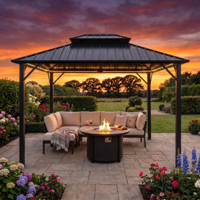 10-FT x 10-FT IRON Hard-Top Gazebos