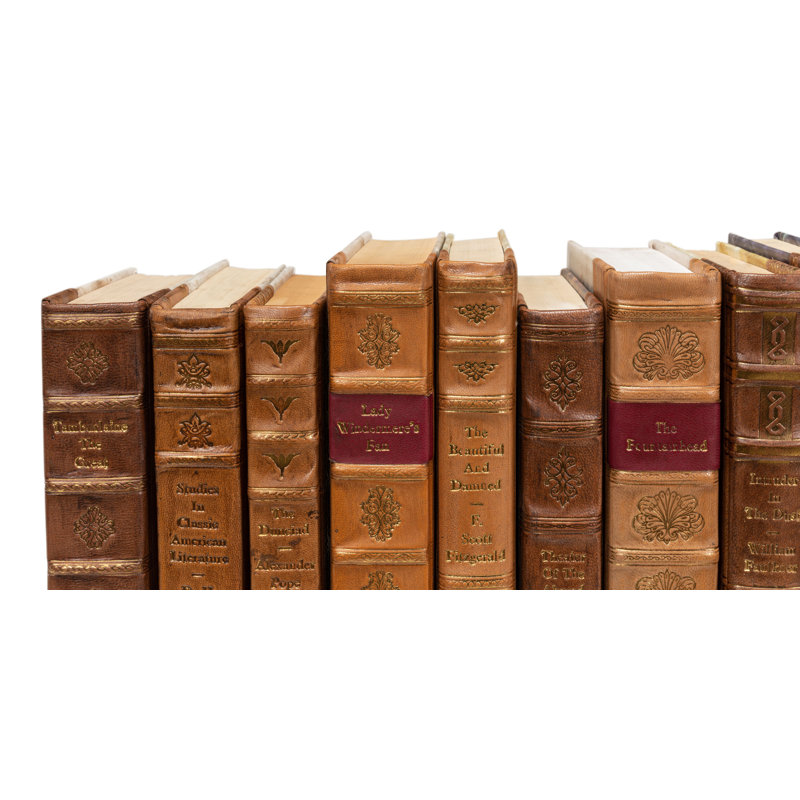 Faux Tan Leather Sport Decorative Book