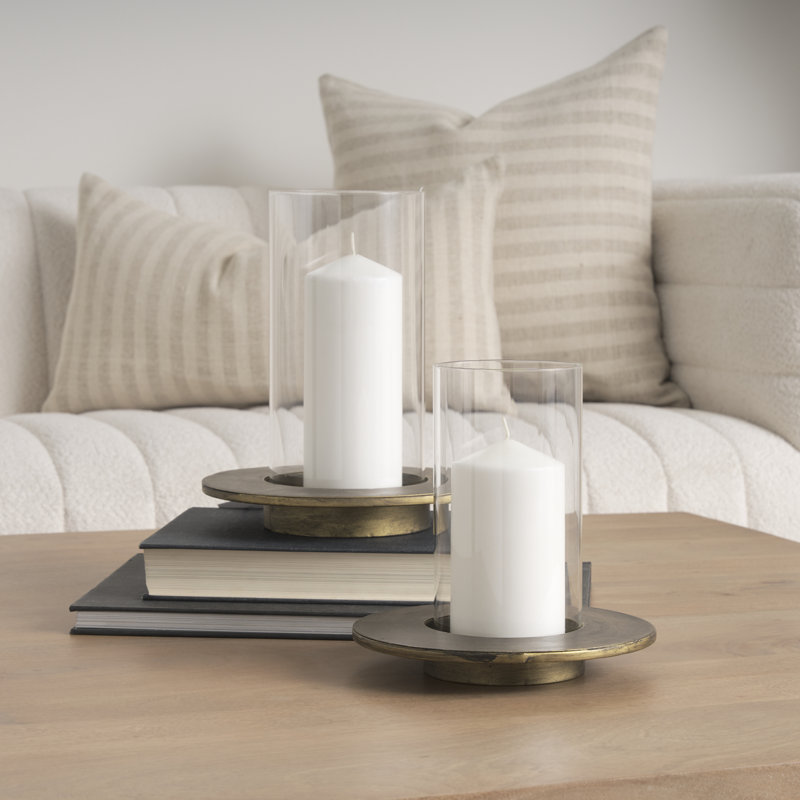 13.98'' H Metal Tabletop Hurricane