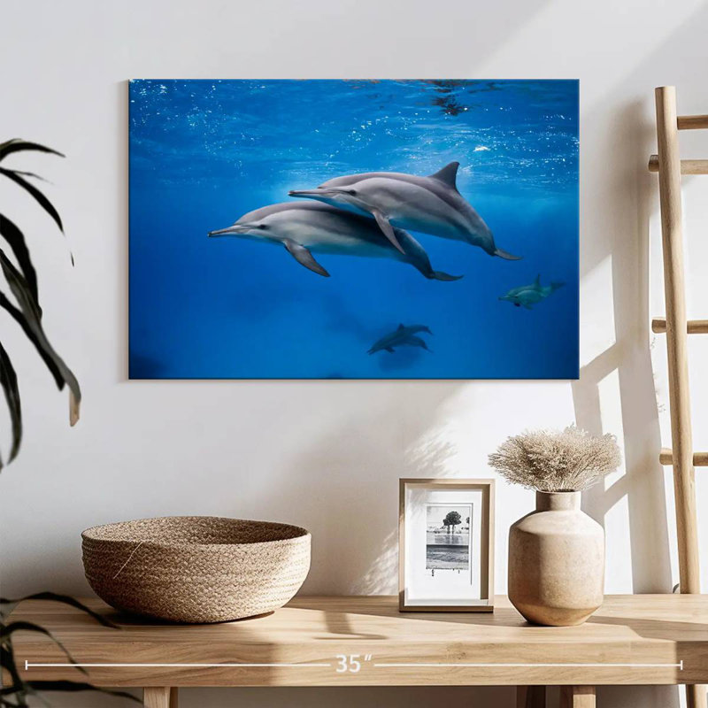 Brampt Swimming Dolphin Pair, 16" H x 24" W