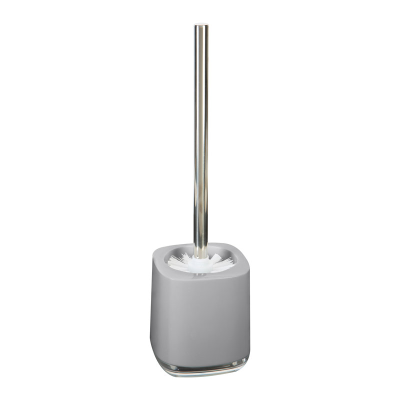 Porte-brosse de toilette 15 po et support, Gris