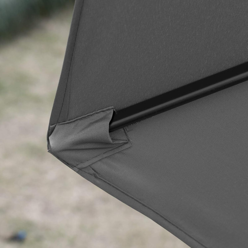 Parasol de marché de 4,00 po avec manivelle Saramarie, Gris