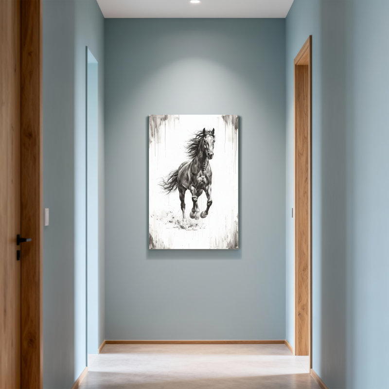 Reproduction d'art animaux en noir et blanc, H 24 po x l 16 po