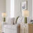 20.25" Modern Ceramic Bedside Lamp for Bedroom Decor Farmhouse Table Lamp Living Room Office Dorm