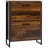 Industrial Shoe Cabinet With 2 Flip Drawers, Freestanding Shoe Storage Cabinet For 12 Pairs, Narrow Slim Shoe Rack For Entryway, Hallway, Rustic Brown