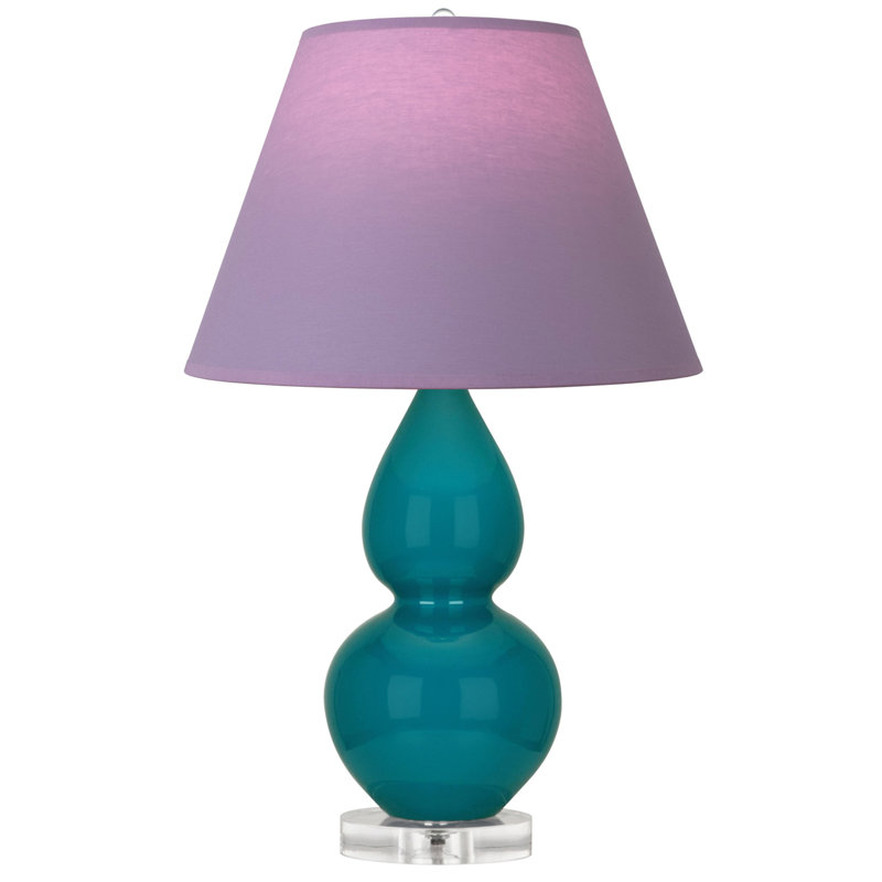 Petite lampe d'appoint à double gourde, Lavande / prune, Paon