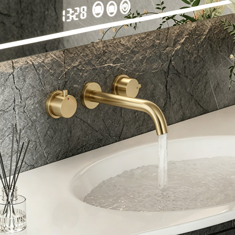 2-handle Bathroom Faucet, Gold