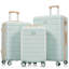 Ensemble de valises de voyage en ABS de qualité supérieure, ensemble de valises à verrou TSA 3 pièces avec des tailles de 20, 24 et 28 pouces avec des roues pivotantes à 360 °