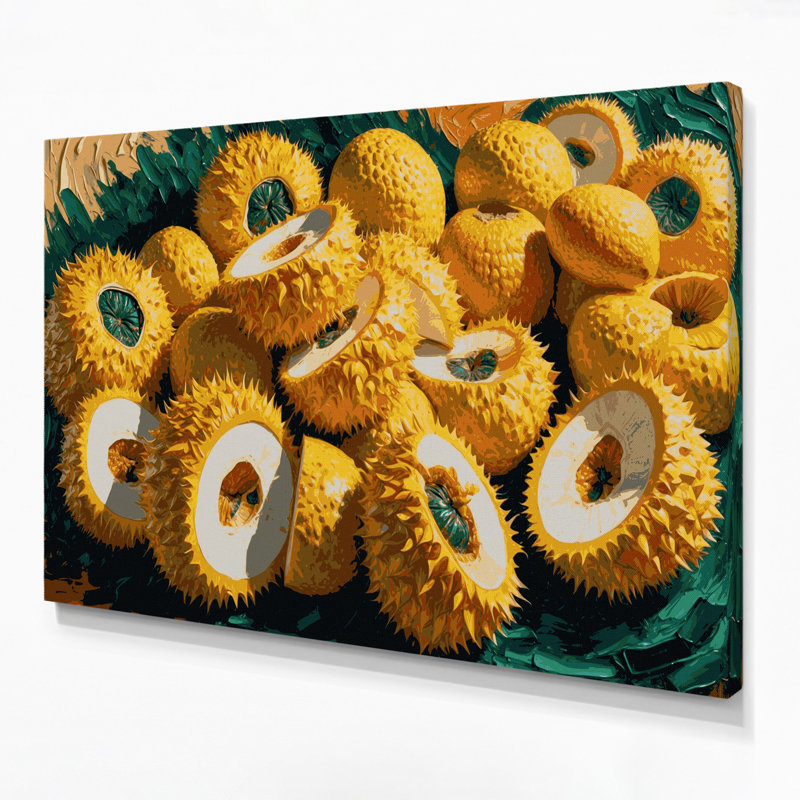 Fruit, jacquier brun, art mural sur toile, H 20 po x l 24 po