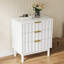 Commode 3 tiroirs avec panneau cannelé-430585834
