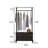 Dark Brown Minimalism Rubberwood Solid Wood Universal Wheel Clothes Rack