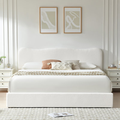 Arusha Boucle Upholstered Platform Storage Bed With 4 Drawers