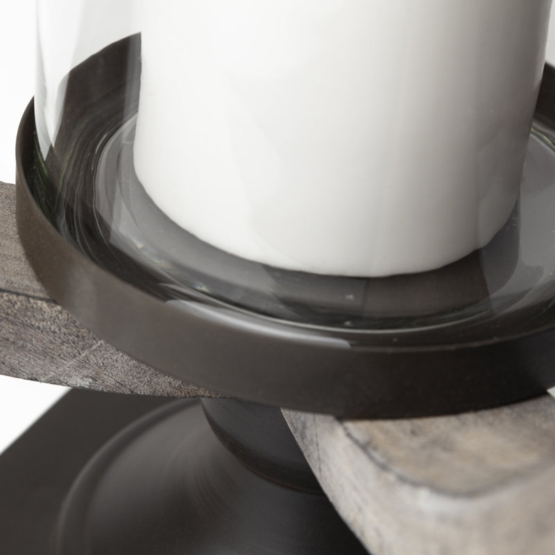 Hurricane Candle Holder, 25'' H x 11'' W x 11'' D