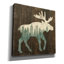 «Simple Living Moose Silhouette» par Michael Mullan, art mural sur toile-1786425654