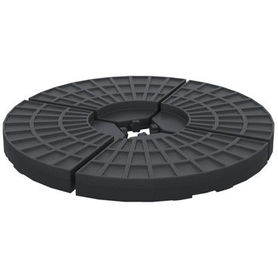 Base de parasol ronde 4 pièces Outsunny