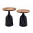 Chrystian Solid Wood Top End Table Set